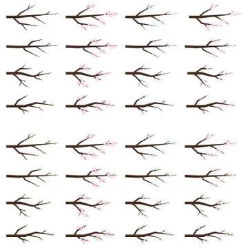 Branches set Stock Illustration