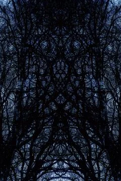 Branches tree, beautiful abstract structure and painting effect. Stock Illustration