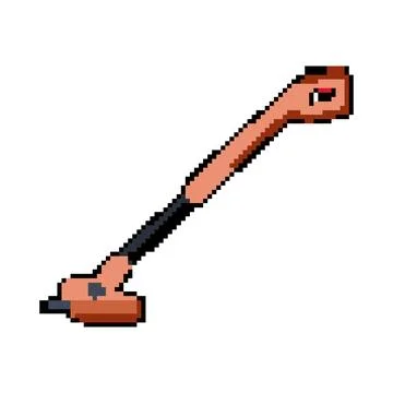Branches tree trimmer pixel art vector illustration Stock Illustration