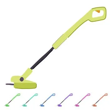 Branches tree trimmer vector cartoon graphic Stock Illustration