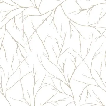 Branches of trees intertwine. Seamless pattern natural theme Stock Illustration