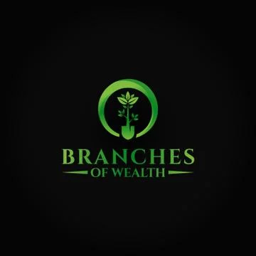 Branches of Wealth vector logo design template idea and inspiration Stock Illustration