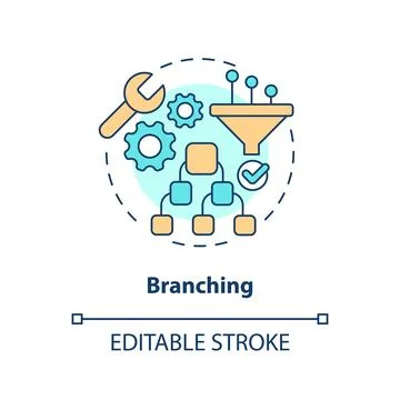 Branching concept icon 스톡 일러스트