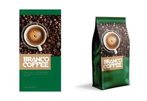 Branco Coffee Packaging Design Stock Illustration