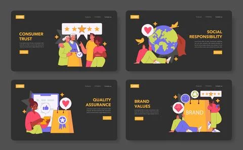 Brand Authenticity. Flat Vector Illustration Stock Illustration