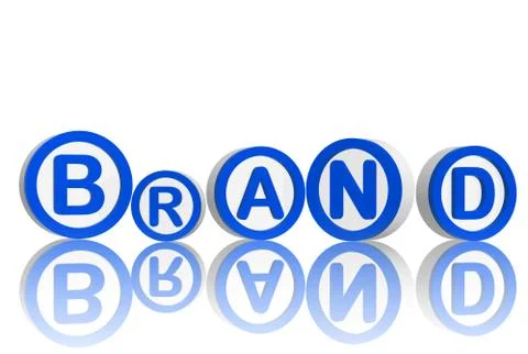 Brand in blue circles Stock Illustration