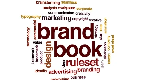 Brand book animated word cloud. Kinetic typography. Stock Footage 113747863