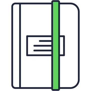 Brand book vector icon isolated on white Stock Illustration