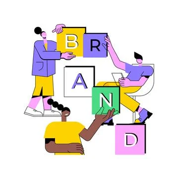 Brand building abstract concept vector illustration. Stock Illustration
