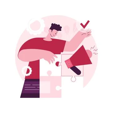Brand building abstract concept vector illustration. Ilustración de archivo