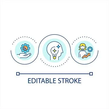 Brand building loop concept icon Ilustración de archivo