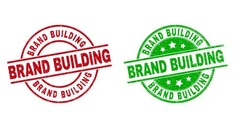 BRAND BUILDING Round Watermarks Using Unclean Texture Ilustración de archivo