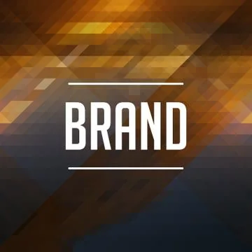 Brand Concept on Retro Triangle Background. Stock Illustration