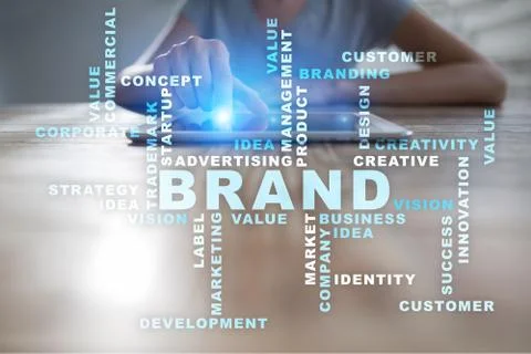 Brand concept.  words cloud. 스톡 사진