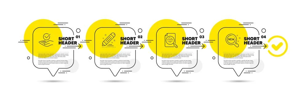 Brand contract, Analytics chart and Approved icons set. New products sign Illustrazione stock