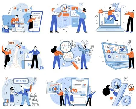 Brand. Creative, spark, ignites fire innovation fuels brands vitality Stock Illustration