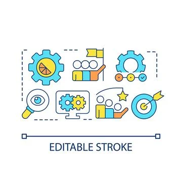 Brand development concept icon Illustrazione stock