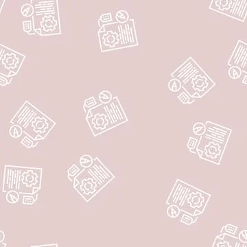 Brand development copywriting line seamless pattern Stock Illustration