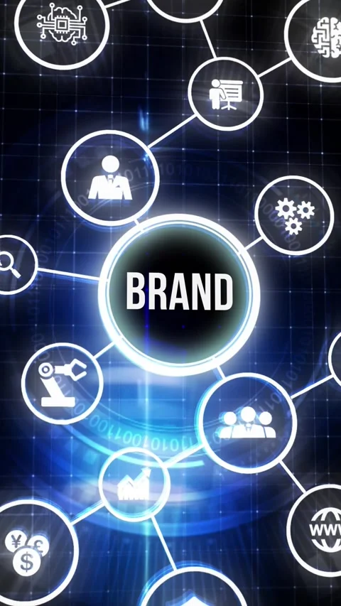Brand development marketing strategy concept. Business, technology, interne.. Vídeo Stock 280970043