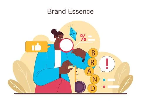 Brand Essence concept. Flat vector illustration Stock Illustration