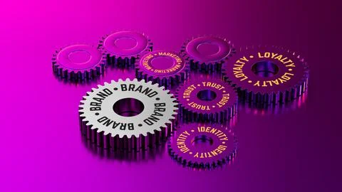 Brand gear Stock Illustration