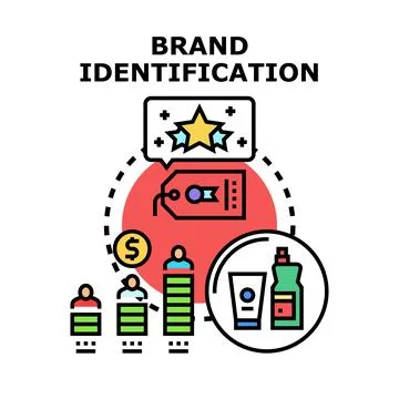 Brand identification strategy creating successful customer trust Stock Illustration