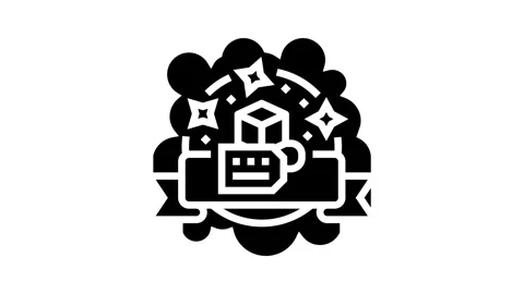Brand image consumer behavior glyph icon animation Stock Footage 326148034