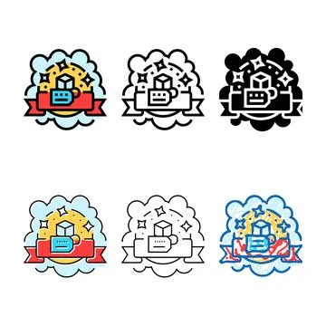 Brand image types consumer behavior color icon vector Stock Illustration