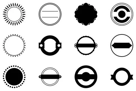 Brand label frame set design Stock Illustration