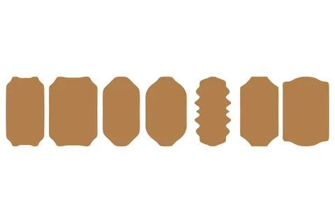 Brand label frame set design Stock Illustration