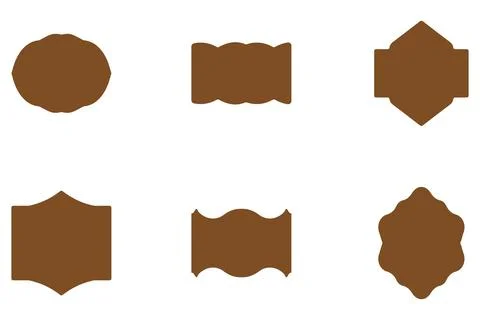 Brand label frame set design Stock Illustration