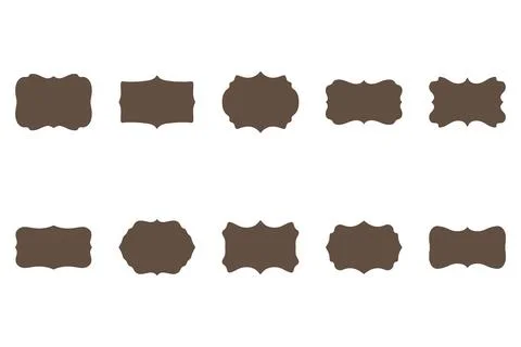 Brand label frame set design Stock Illustration