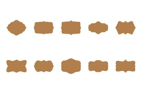 Brand label frame set design Stock Illustration