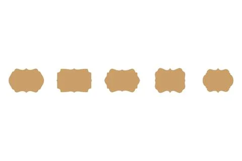 Brand label frame set design Stock Illustration