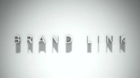 Brand link 3D title animation with shadows on a white background 動画素材 297455866
