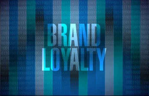 Brand loyalty binary background sign concept Stockillustratie