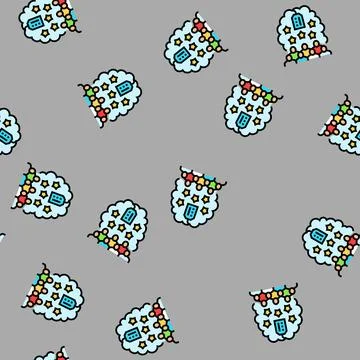 Brand loyalty consumer behavior vector seamless pattern Stockillustratie