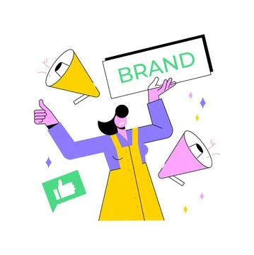 Brand name abstract concept vector illustration. Ilustración de archivo