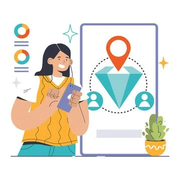 Brand positioning concept. Flat vector illustration 库存插图