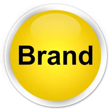 Brand premium yellow round button Stock Illustration
