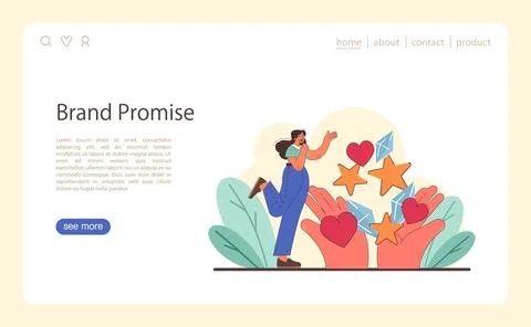 Brand Promise concept. Flat vector illustration Stockillustratie
