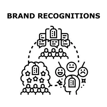 Brand recognition concept engaging customer perception and loyalty Stock Illustration