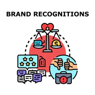Brand recognition concept presenting customer loyalty and value Stock Illustration