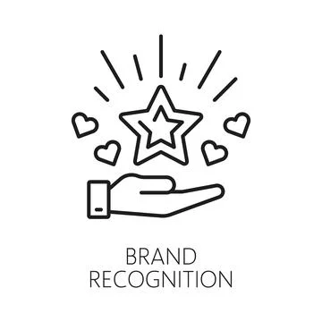 Brand recognition SEM search engine marketing icon Illustrazione stock