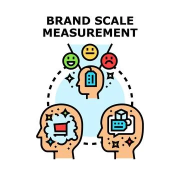 Brand scale measurement customer experience rating Stock Illustration