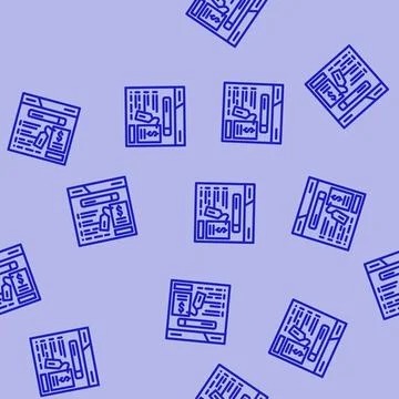 Brand serp seo line vector seamless pattern Stock Illustration