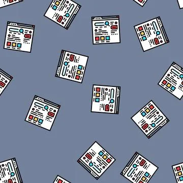 Brand serp seo vector seamless pattern Stock Illustration