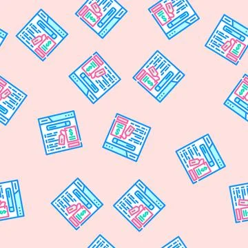 Brand serp seo vector seamless pattern Illustrazione stock