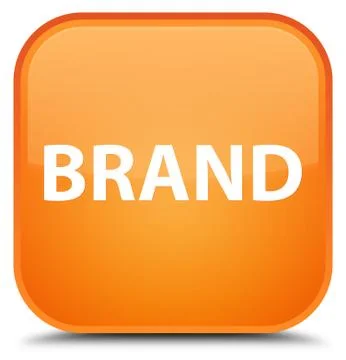 Brand special orange square button Stock Illustration