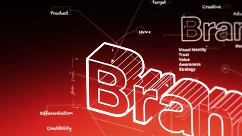Brand Strategy Blueprint Concept Infographic and Explainer Animation Stock Footage
